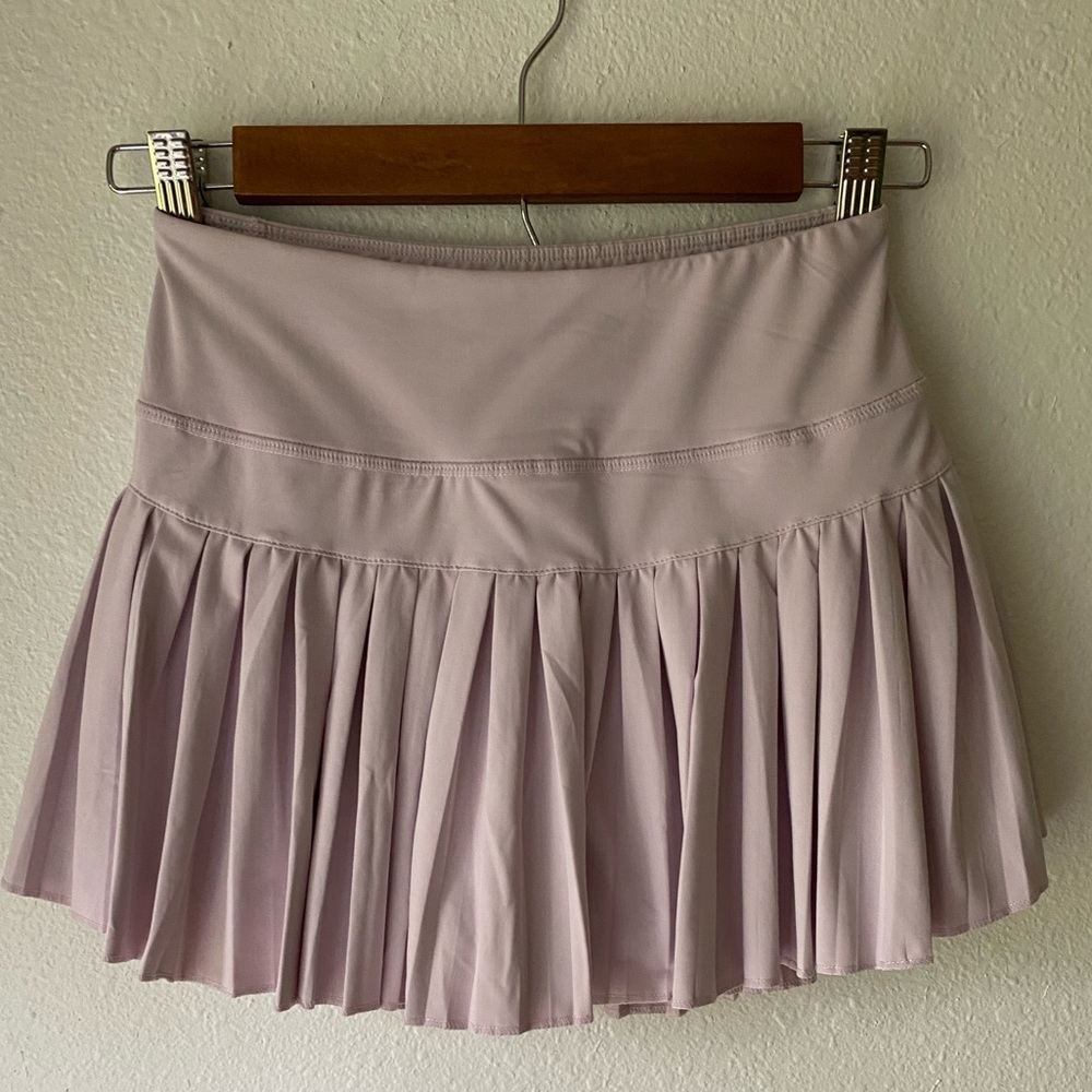 Goldhinge Women's Mini Pleated Skirt in Light Lavender